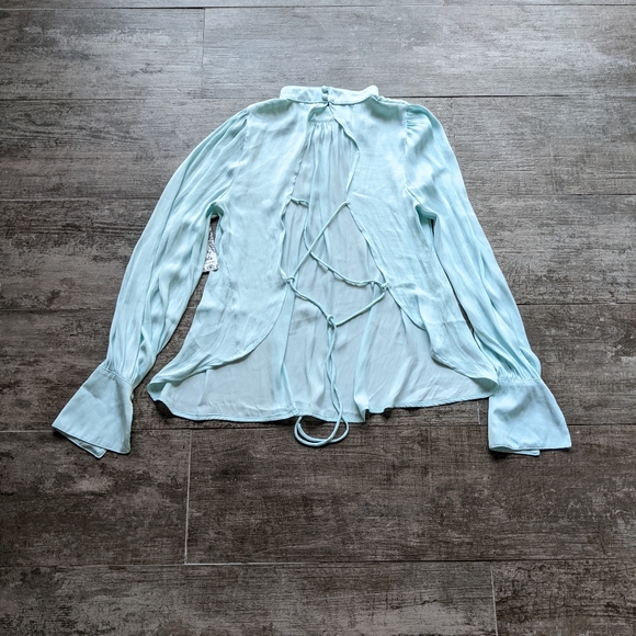 FREE PEOPLE Fiona Backless Long Sleeve Blouse - Picture 3 of 6